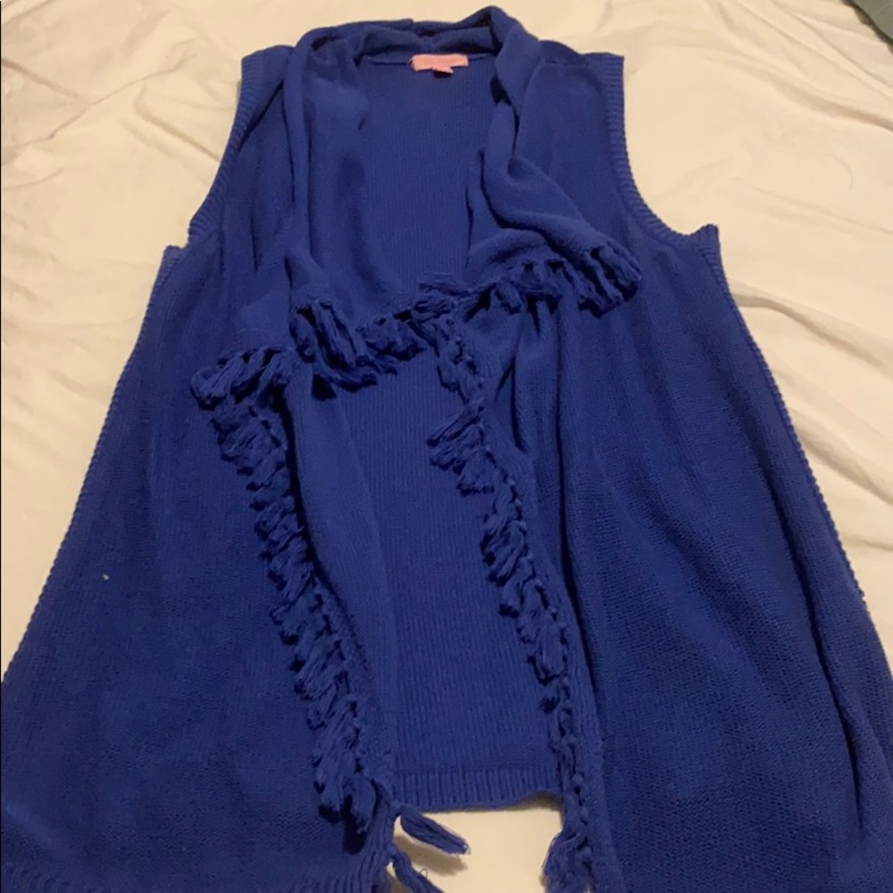 Lily Pulitzer tassel fringe vest